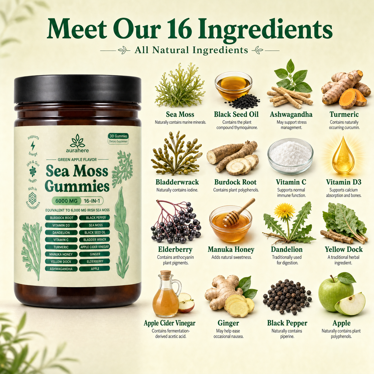 Sea Moss 16-in-1 Gummies